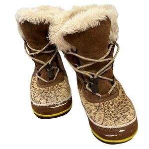 Kids Sorrel Cheetah Print Boots